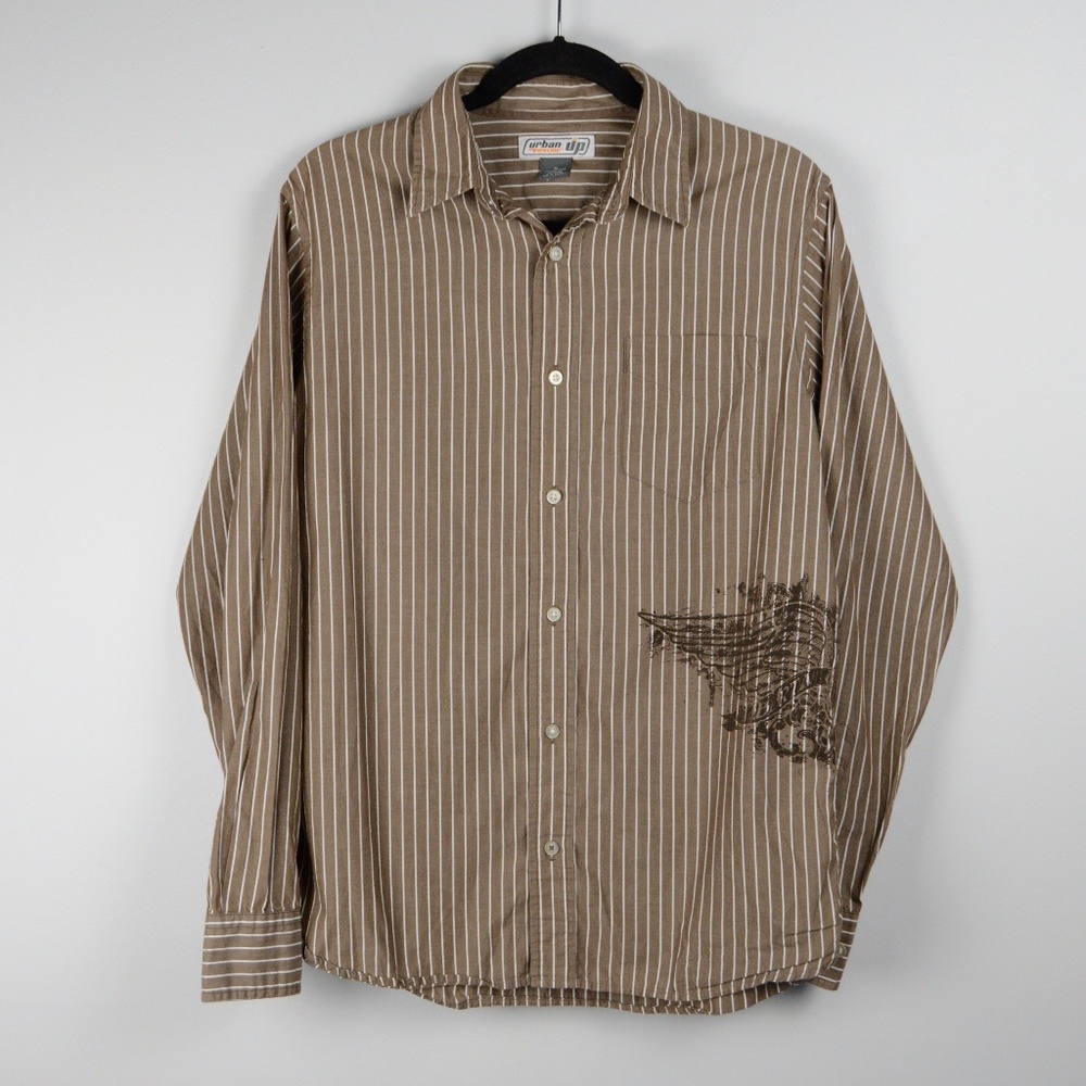 Urban Pipeline Button Down Long Sleeve Shirt sz M - Picture 1 of 6